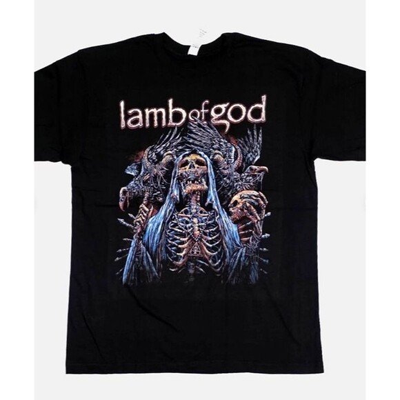 Other - RARE Lamb Of God Heavy Metal Rock Tee Adult Men's 100% Cotton Black New MEDIUM M